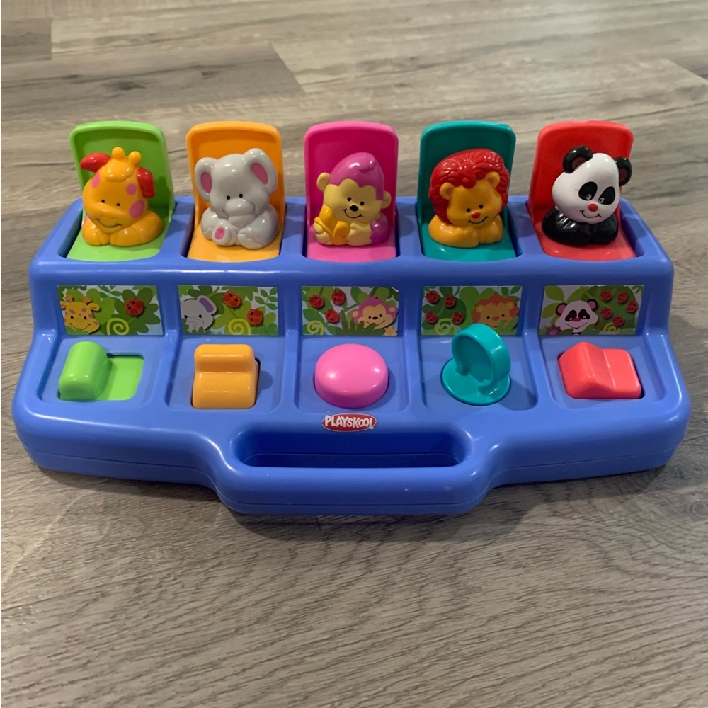 Playskool • Classic Busy Poppin’ Pals Pop-Up Activity Toy - 1995